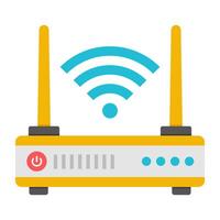 Modern design icon of wifi router vector