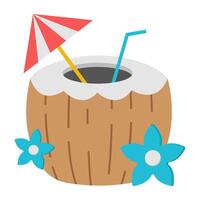 Modern design icon of coconut water vector