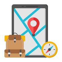 Premium design icon of mobile map vector