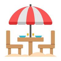 Trendy design of cafe table vector