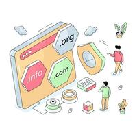 An illustration design of web domains vector
