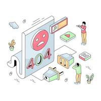 A creative design of error 404 vector