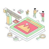 Unique design illustration of web landscape vector