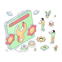 A unique design illustration of web setting vector