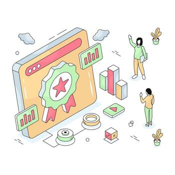 design of awarded website vector