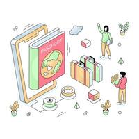 Modern design illustration of parcel location vector