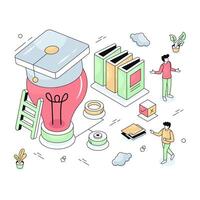 Perfect design illustration of academic idea vector