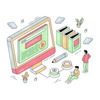A perfect design illustration of education website vector
