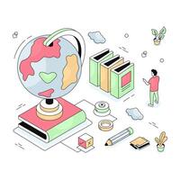 A creative design illustration of table globe vector