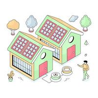 design of solar home vector