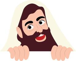 Saint Paul Peeking, Happy Malta Feast of St. Paul vector