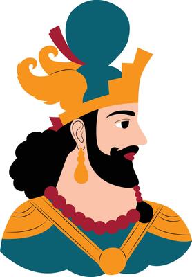 Bahram IV hand drawn