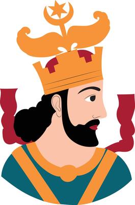 Yazdigerd III hand drawn