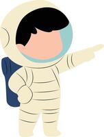 Tiny astronaut hand drawn vector