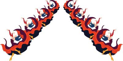 Flamenco Dancers Artistic Design Pattern, happy Melbourne Moomba Festival vector