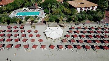 Beachfront Resort with Pier and Clock Tower in Coastal Area video