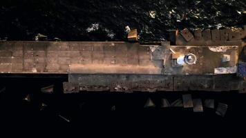Aerial View of Concrete Pier with Circular Structure and Breakwaters video