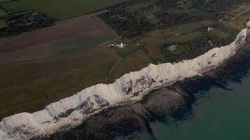 White Cliffs of Dover with Expansive Fields and Dark Waters video