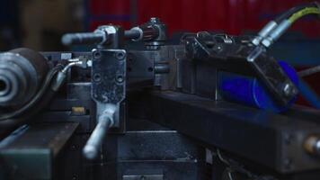 Close Up of Metalworking Machine with Focus on Central Mechanism video