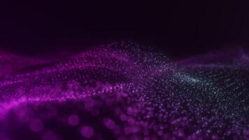 Fluid Particle Wave in Purple and Cyan video