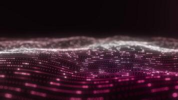 Dynamic Red and White Digital Wave Background video