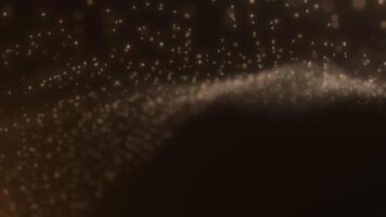 Elegant Golden Particle Flow in Dynamic Wave video