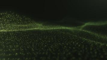 Emerald Glow Luminous Green Particle Field video