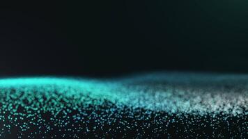 Aqua Blue Particle Wave with Smooth Glow video