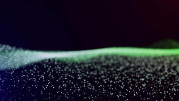 Green Gradient Particle Wave with Soft Glow video