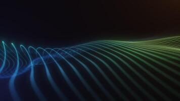 Blue and Green Gradient Particle Wave video