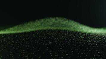 Green and Blue Glowing Particle Wave Animation video