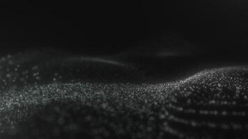 Minimalistic Black and White Particle Wave with Subtle Flowing Motion video