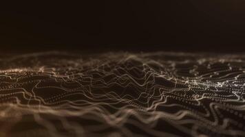 Golden Digital Particle Waves with Smooth Patterns video