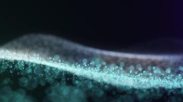 Soft Blue and White Particle Wave Background video