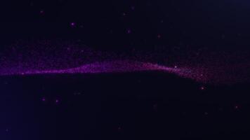 Purple and Pink Particle Wave on Dark Background video