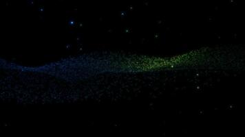 Blue and Green Particle Wave Animation video