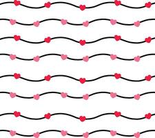 Heart pattern design for decorating, wallpaper, wrapping paper, fabric, backdrop and etc. vector