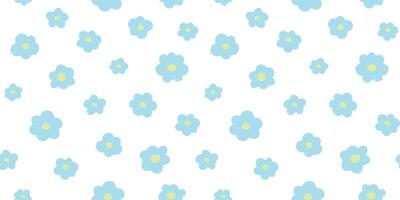 Seamless pattern with abstract flowers. Simple cute summer print. vector