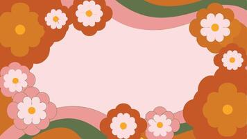 A colorful background with flowers and a blank space vector