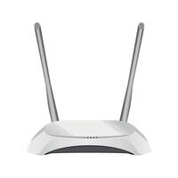 white wifi router icon for internet isolated on white background vector