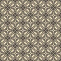 Seamless geometric pattern with circular and linear elements, featuring a black and beige color scheme. Perfect for wallpapers, textiles, packaging, and digital designs. vector