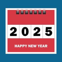 Happy new year 2025 Calendar background design vector
