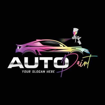 Auto Paint logo design template.