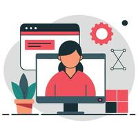 Website Error Concept Illustrated with Icons of 404 and Website Under Construction vector