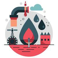 Water Concept Illustration A Flowing Source of Life and Hydration vector