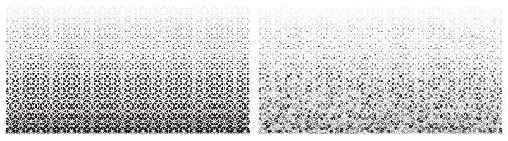 Grunge Dotted Triangle Halftone Mosaic Pattern Background for Creative Graphic Textures vector
