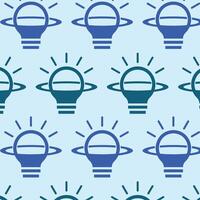 Bulb technology with space pattern background design template vector