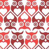 Owl Love pattern background illustration design template vector