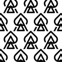 Spade A line pattern background illustration design template vector