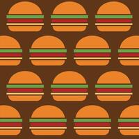 Simple Burger pattern background design template vector